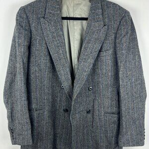 Ricardo Wool Jacket Size 44 Gray Long Sleeve Double Breasted 4 Buttons Canada